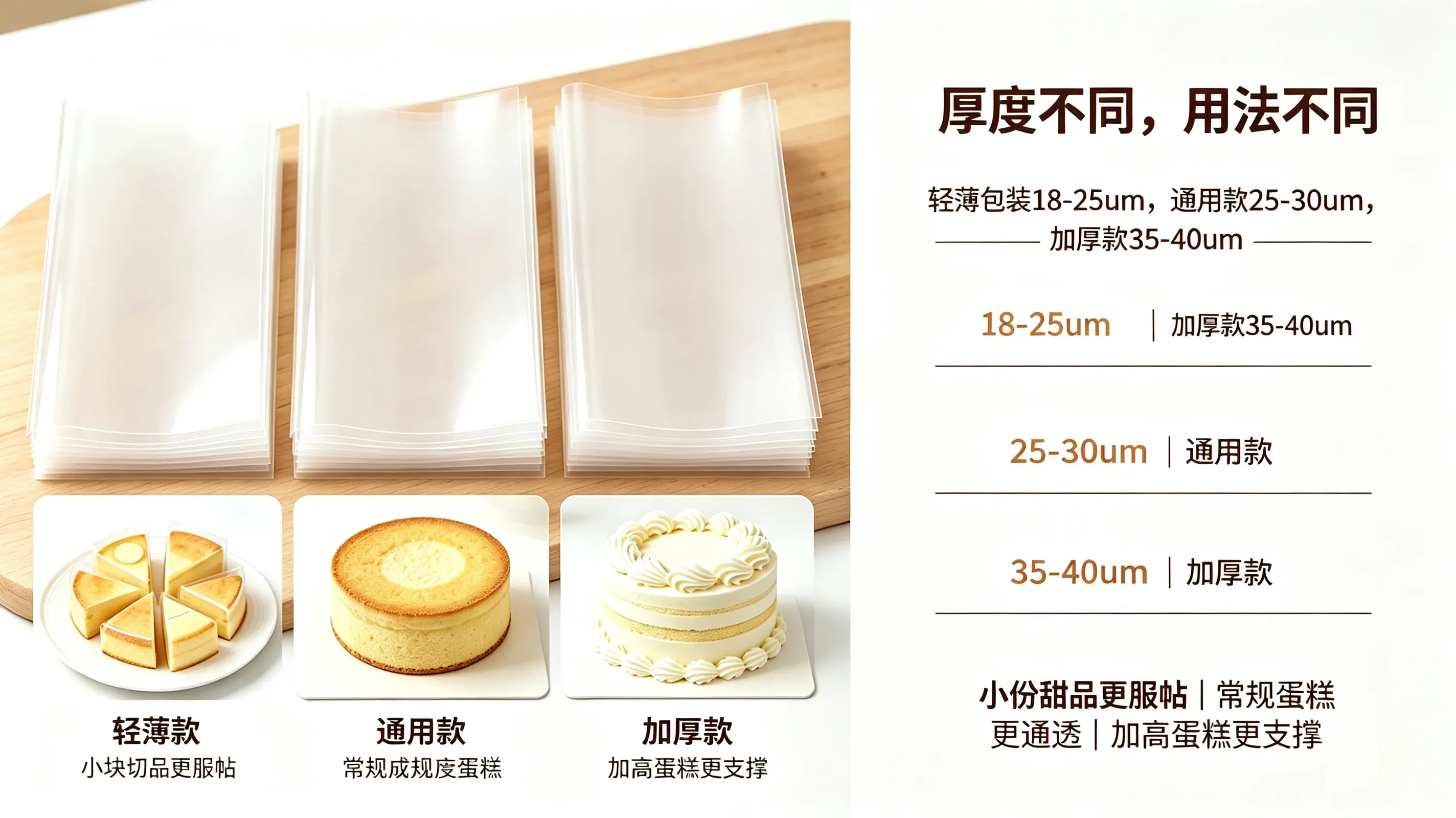 蛋糕玻璃纸 食品级蛋糕包装膜 Cake packaging film