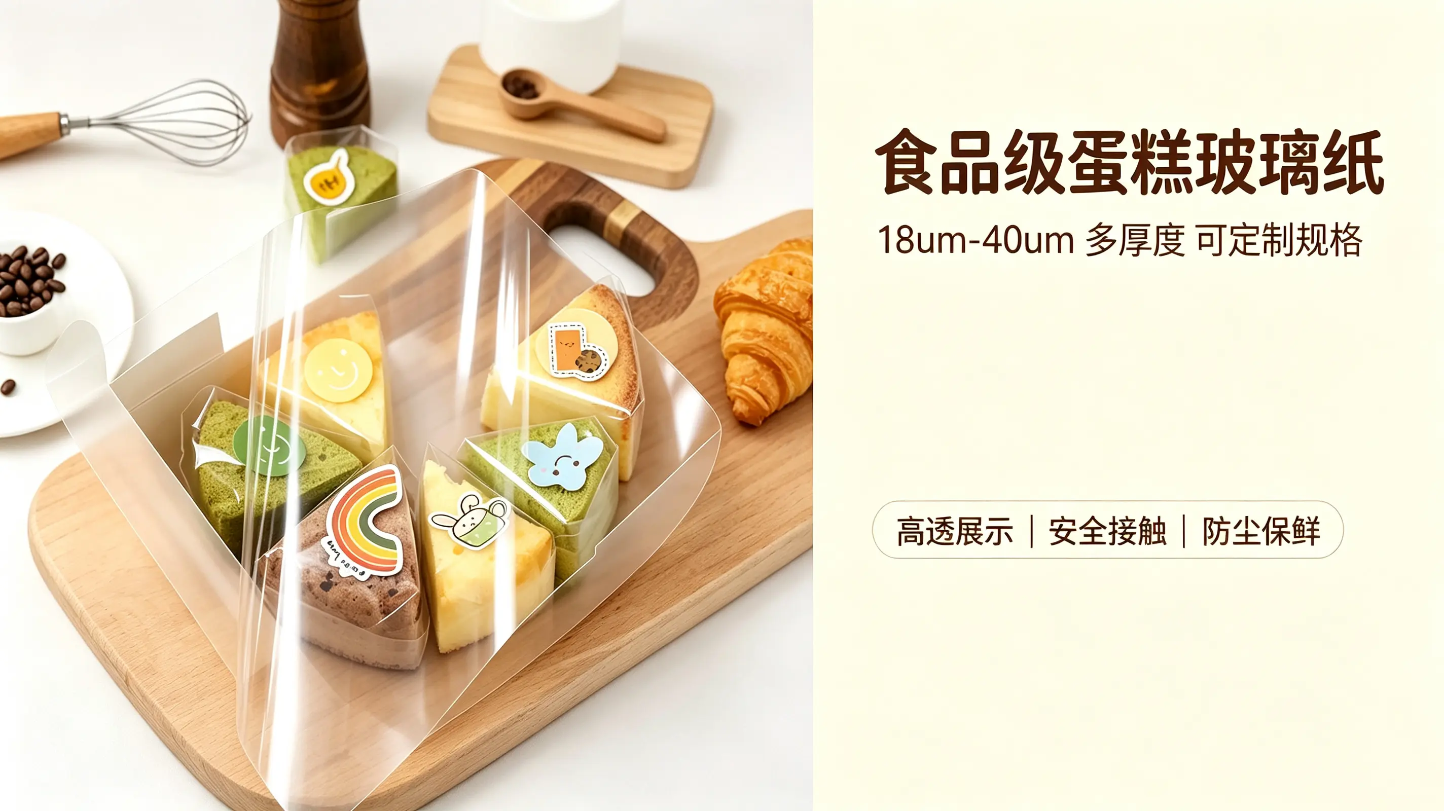 蛋糕玻璃纸 食品级蛋糕包装膜 Cake packaging film